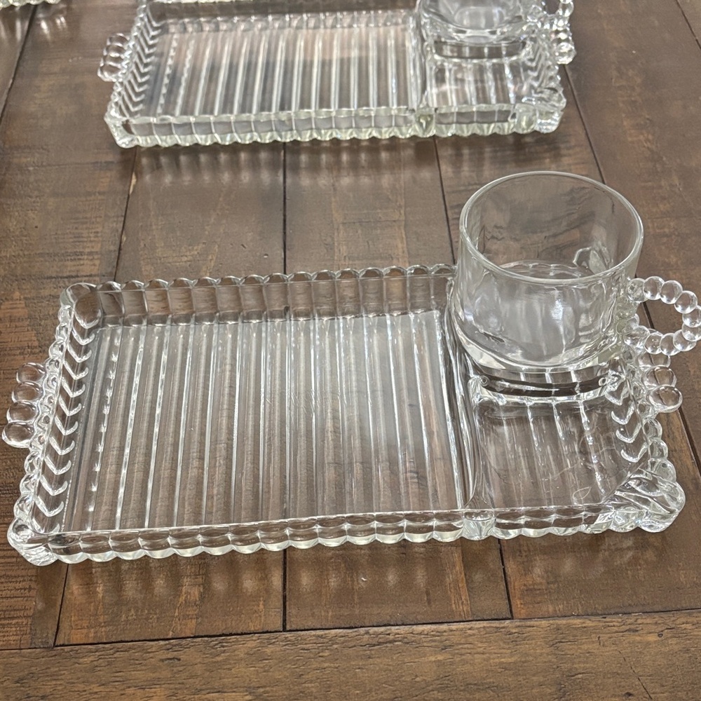 Hazel Atlas 1940s Sip Snack and Smoke Sets